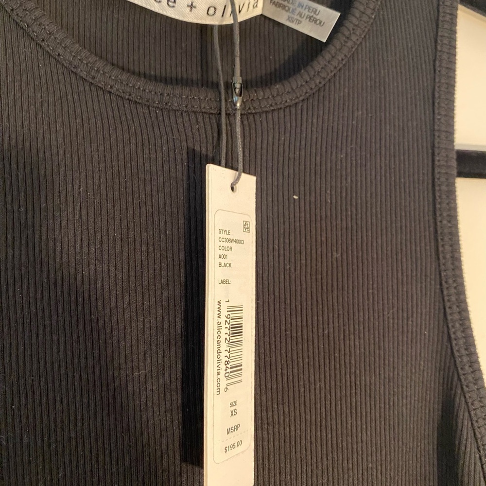Alice+Olivia Ribbed Mini Dress NWT - Picture 2 of 3